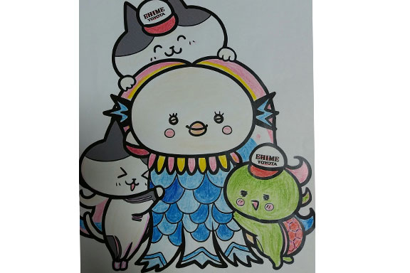 アマビエ＆にゃんとぬりえキャンペーン応募作品公開 | 愛媛トヨタ