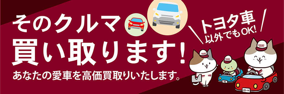 あなたの愛車を高価買取！トヨタ車以外でもOK！