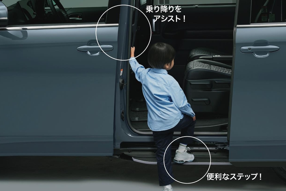 【モデル入り素材】ロングアシストグリップ（センターピラー左右）