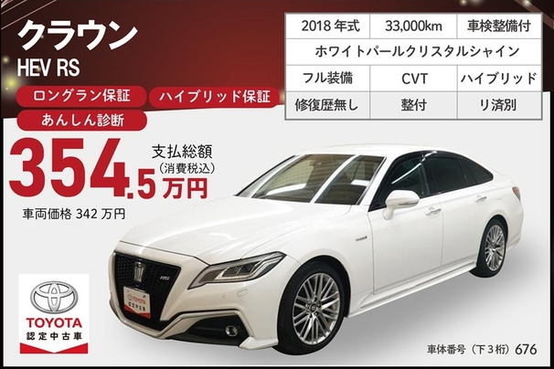 中古特選車20250913クラウンHEV