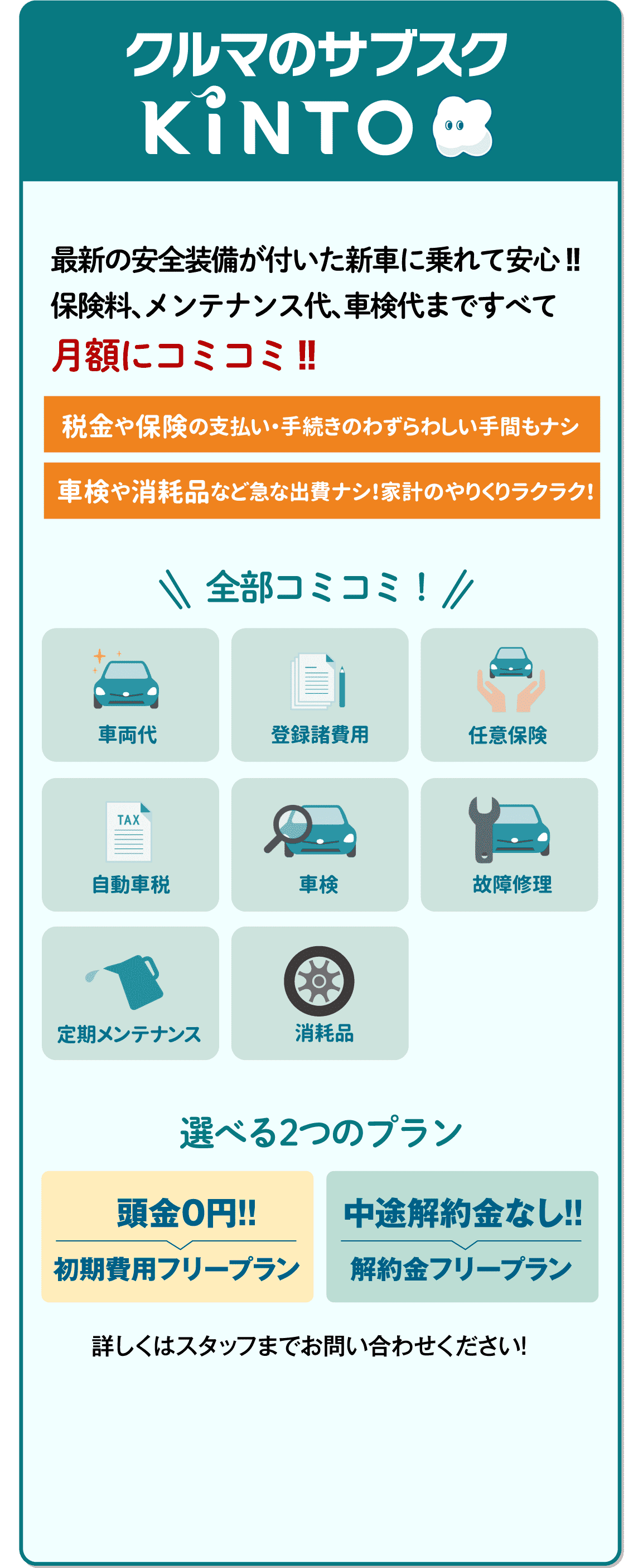 クルマのサブスク KINTO